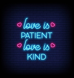 Love Is Kind Neon Signs Style Text