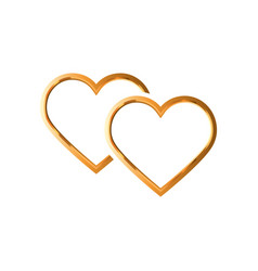 Gold Heart Element Design