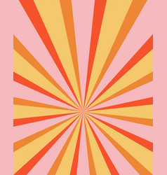 Groovy Retro Burst Sun Rays Background Vintage