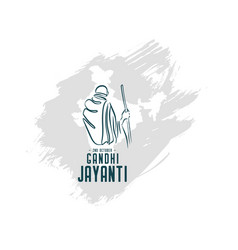 Grunge Style Gandhi Jayanti Template With India