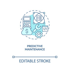 Predictive Maintenance Turquoise Concept Icon