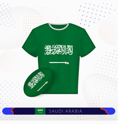 Saudi Arabia Rugby Jersey With Rugby Ball Of