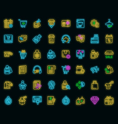 New Price Icons Set Neon