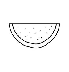 Slice Cut Watermelon Line Icon