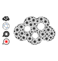 Covid19 Virus Cloud Composition Icon And Bonus