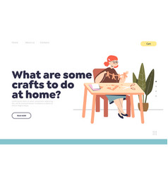 Crafts To Do At Home Concept Of Landing Page