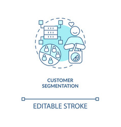 Customer Segmentation Turquoise Concept Icon