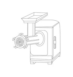 Electric Meat Grinder - Outline Silhouette