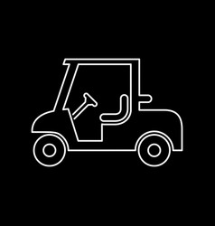 Golf Car Icon Simple Flat