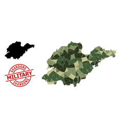 Low-poly Mosaic Map Of Shandong Province