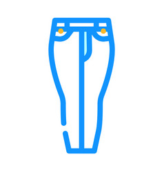 Female Denim Pants Color Icon