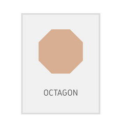 Octagon Geometric Shape Flash Card Element Symbol