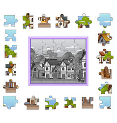 Old Town Photo Jigsaw Puzzle Game Template