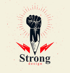 Strong Design Or Art Power Concept Shown