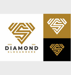 Letter S Diamond Logo Design Symbol Icon