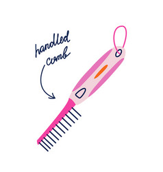 Handled Comb Isolated Clipart Tool