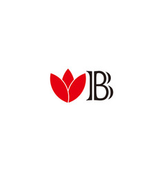 Letter B Flower Line Geometric Symbol Simple Logo