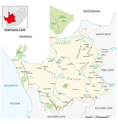 Map Of Northern Cape Province South Africa