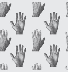 Seamless Pattern Background Human Palm Hand