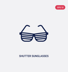 Two Color Shutter Sunglasses Icon From Clothes