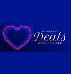 Valentines Day Special Deal Banner With Lovely