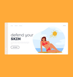 Defend Your Skin Landing Page Template Woman