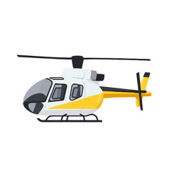 Flying Helicopter On White Background