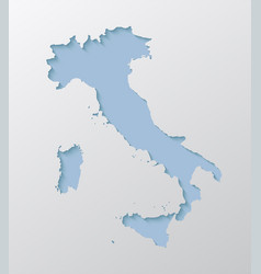 Map Italy Abstract Inner Shadow