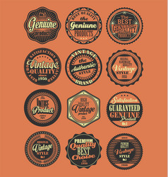 Premium Quality Retro Badges Collection Red