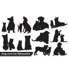 Dog And Cat Silhouettes Image