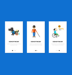 Handicapped Flat Icon Set