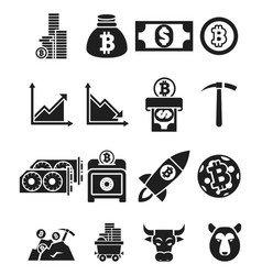 Monochrome Cripto Currency Icons