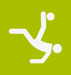 Overhead Kick Football Soccer Sport Figure Symbol