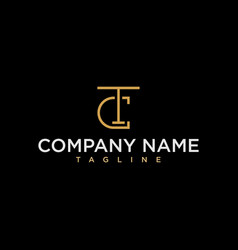 Ct Or Tc Luxury Initial Logo Design