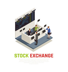 Investing Funds Stocks Isometric Composition