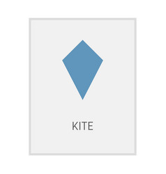 Kite Geometric Shape Flash Card Element Symbol