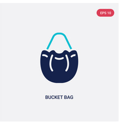 Two Color Bucket Bag Icon From Clothes Concept