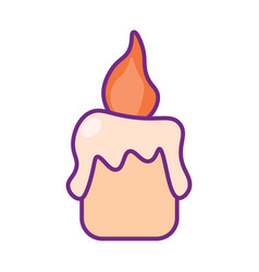 Burning Church Wax Candle Icon