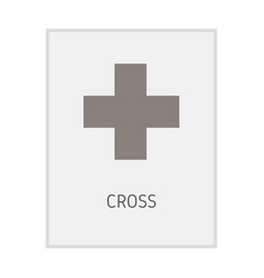 Cross Geometric Shape Flash Card Element Symbol