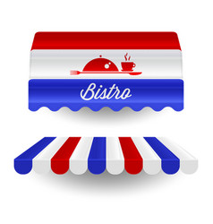 French Bistro Awnings In Colors Flag