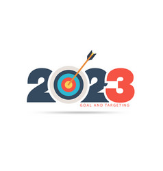 Goals Concept 2023 New Year With Creative Target