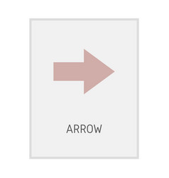 Arrow Geometric Shape Flash Card Element Symbol