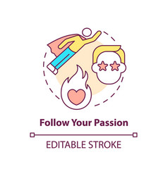 Follow Your Passion Concept Icon