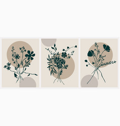 Set Of Boho Aesthetic Botanical Wall Arts