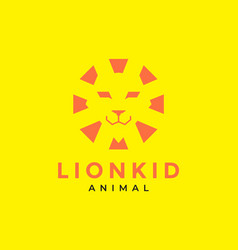 Head Lion Shine Sun Modern Logo Design Graphic