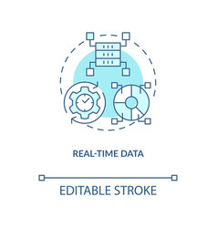 Real Time Data Turquoise Concept Icon