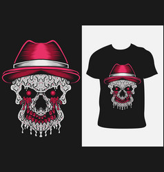 Skull Grime With Hat On T Shirt Mockup