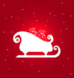 Sleigh Icon Santa Isolated Symbol