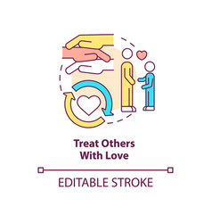 Treat Others With Love Concept Icon