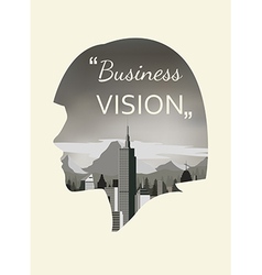 Double Exposure For Business Vision